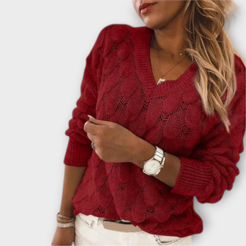 Noemier - V-Neck Knit Sweater