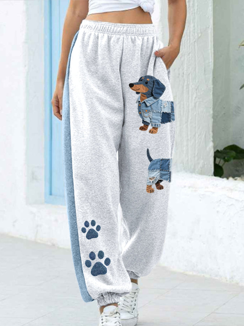 Canela - Denim Naisten Patchwork ja Koira Kuvio