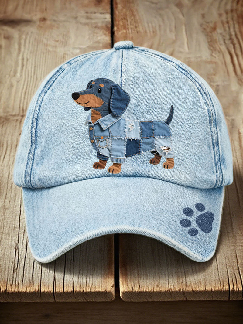 Bonita - Unisex Patchwork Denim Jacket for Dachshunds