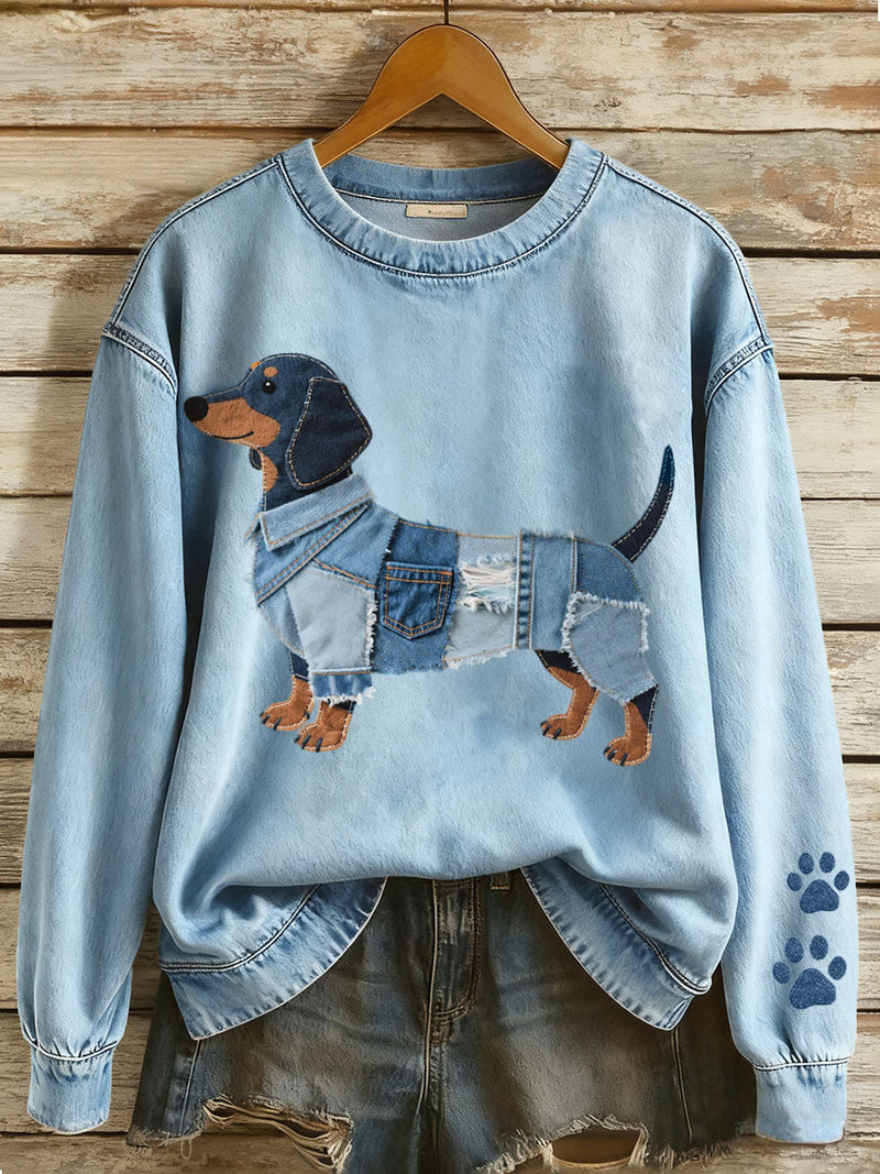 Sol - Naisten denim-takki ja motiivilla varustettu takki