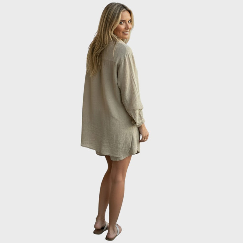 Lina | Linen Top and Shorts Set